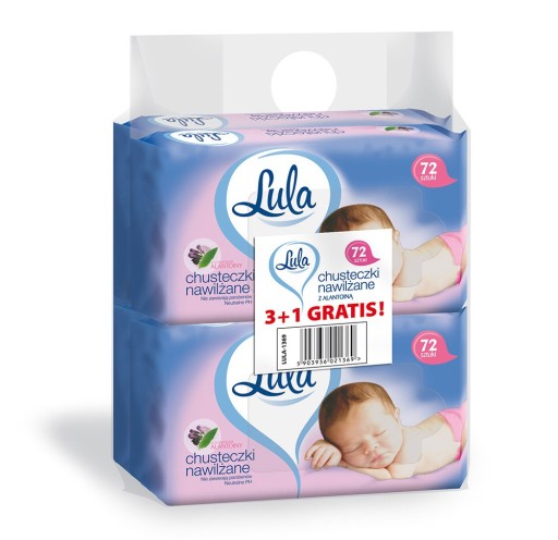 LULA vlhčené obrúsky s ALLANTOINOM 4x72 ks
