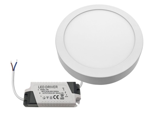 Okrúhly prisadený LED panel Gerrit 12W 230V 6000K