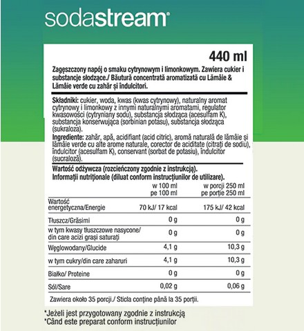 SodaStream Lemon Limetkový sirup 440 ml