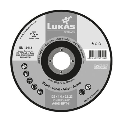 Rezný kotúč 125 x 1 mm na oceľ PREMIUM