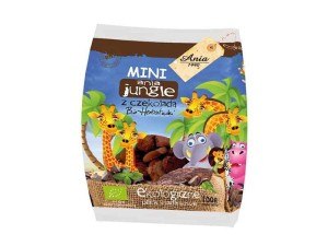 MINI JUNGLE BIO ČOKOLÁDOVÉ COOKIES 100 g - BIO ANIA