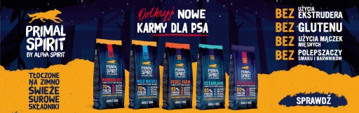 Primal Spirit WILD WARS krmivo pre psov 70% Mäso RYBA KURA 1kg