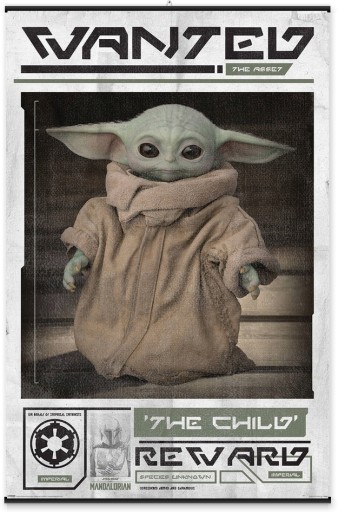 Plagát Star Wars Mandalorian Yoda 61x91,5 cm