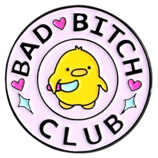 Kovová kačica Bad B*ich Club s nožom
