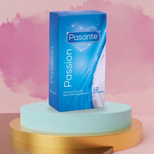 Pasante Passion Rebrované kondómy 12 kusov