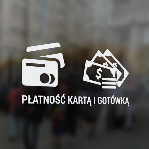 Nálepka Platba kartou a hotovosťou 5x10