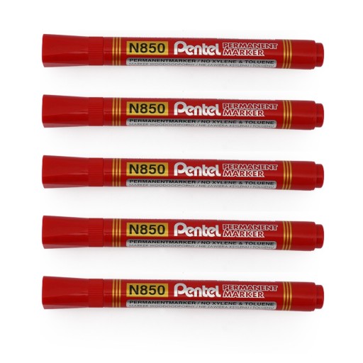 PENTEL N850 PERMANENTNÝ ZNAČOVAČ okrúhly ČERVENÝ