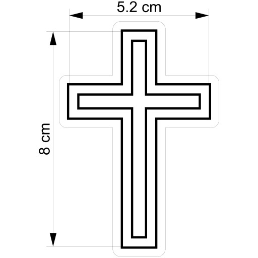 Formička na perník VIANOČNÉ VIANOCE Kríž 8cm