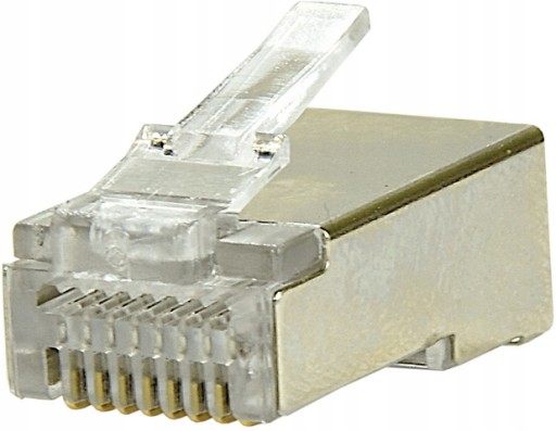 10x zástrčkový konektorový terminál RJ45 Pass Through RJ kategórie 5e do LAN kábla STP FTP UTP