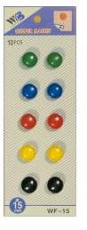 MAGNETY NA DOSKY 10 ks 15 mm MIX