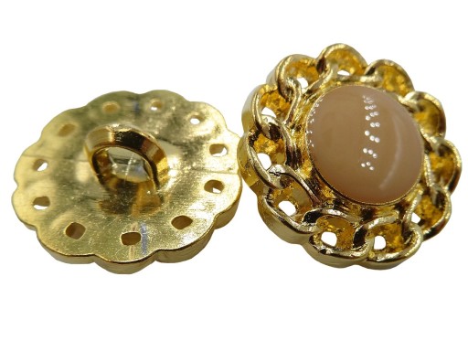 20mm Zlaté gombíky 12 kusov, ZLATÁ farba K236 15010