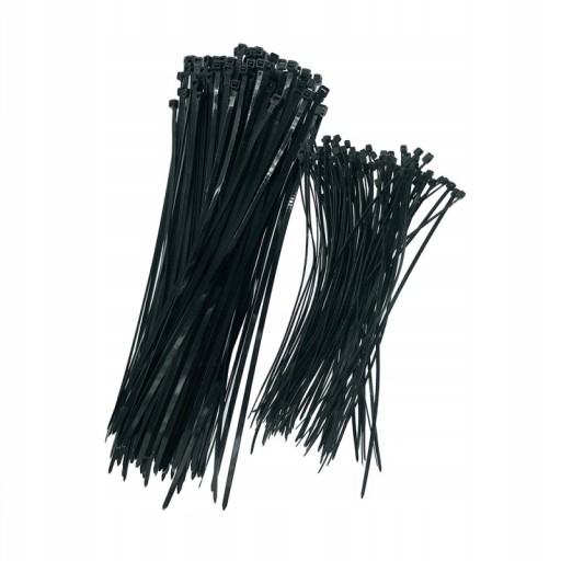 VIAZAČKY SVORKY 2,5X200mm ČIERNE VIAZAČKY 100 KS