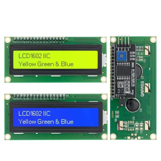 i2C 1602 LCD displej 2x16 znakov s spájkovaným HD44780 prevodníkom ZELENÝ