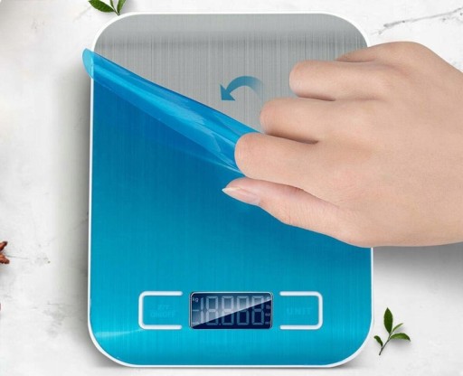 KUCHYŇSKÁ VÁHA elektronická presná VÁHA LCD displej 5000g STRIEBORNÁ