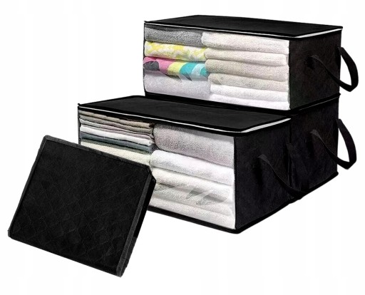 Veľký organizér box, taška na oblečenie, obliečky, XL deka, pevná do skrine
