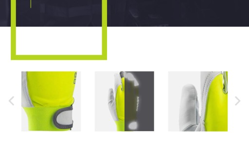 Reflexné kožené Fluo reflexné rukavice, 1 pár, veľkosť 8