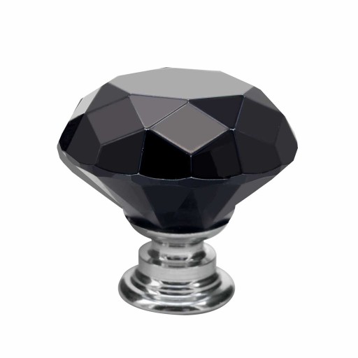 KRIŠTÁĽOVÝ NÁBYTOKOVÝ GOMBÍK 30mm ČIERNA