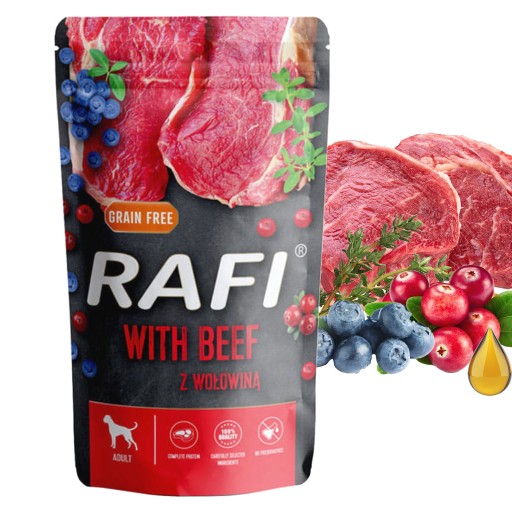 DOLINA NOTECI Krmivo pre psov RAFI Hovädzie 500g