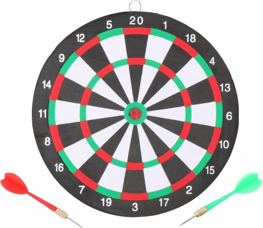 Terč, obojstranná doska, šípková súprava, šípky MASTERDARTS, 24cm