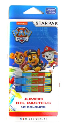 Pastelové pastelky PAW Patrol Oil pre deti Starpak 12 farieb