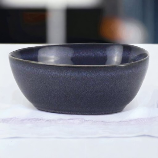 KERAMICKÁ MISKA NA ŠALÁT GAJA TMAVOMODRÝ FLORINY 12,5CM