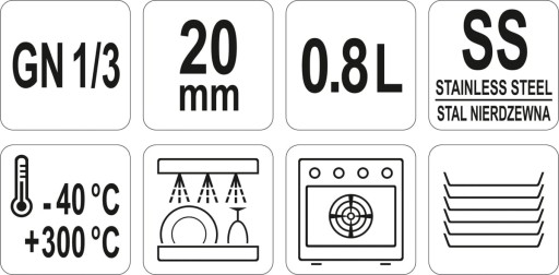 GASTRONOMICKÁ NÁDOBA Z NEREZU GN 1/