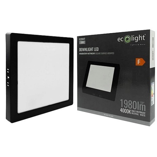 Svietidlo Stropné LED svietidlo štvorcové 22x22cm 18W 4000K Neutrálne svetlo