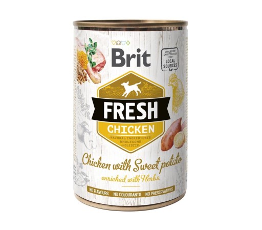 Brit FRESH Mokré krmivo pre psov kuracie 400g