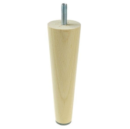 Noha 15 cm, buková noha, buková nábytková noha, kužeľová noha na nábytok, lakovaná