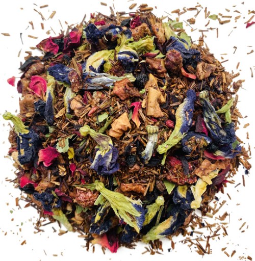 Chutný čaj ROOIBOS s hráškom motýľa a ovocím