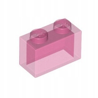 Lego Brick 1x2 1ks Tr D Pink 3065 6244913 Nové