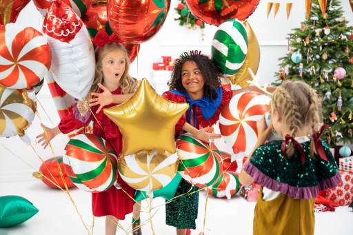 Zlatý saténový fóliový balón STAR 48 cm na HEL na Silvestra