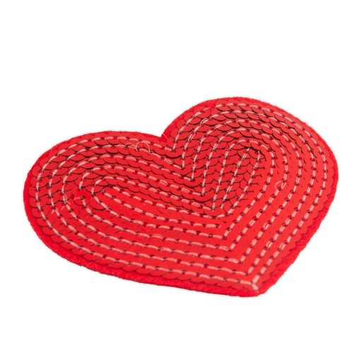 Flitrová nášivka Heart Red Flitrové srdce