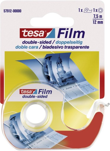 Dávkovač lepiacej pásky Tesa Film + obojstranná páska 12mm x 7,5m