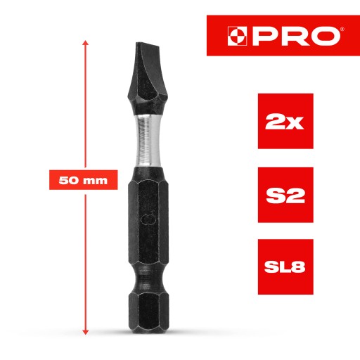 NÁRAZOVÉ HROTY NÁRAZOVÝ BIT SILNÝ SKRUTKOVACÍ BIT SL8 50 MM