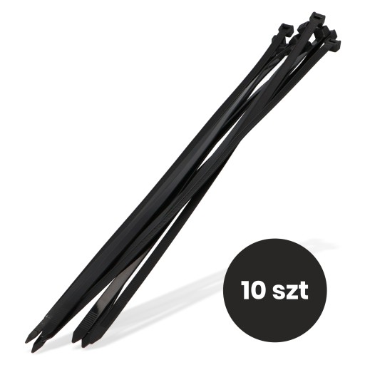 10x sťahovacie pásky Káblové pásky Zipsy 7,6 x 350 mm Silné UV sťahovacie pásky