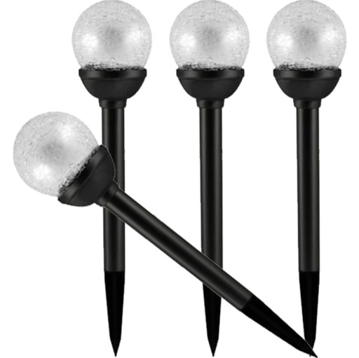 LED záhradné svietidlo SOLÁRNE RGB GUĽOVÉ SPIKE RIADENÉ GUĽOU IP44