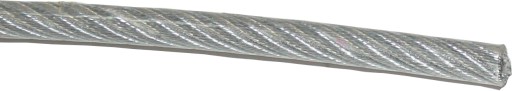 10m úsek Lano Oceľový kábel s PVC plášťom 2mm výplet 6x7+FC pozinkovaný