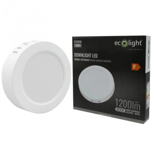 Lampa LED prisadené na povrch okrúhle 17 cm 12W 4000K + napájací zdroj