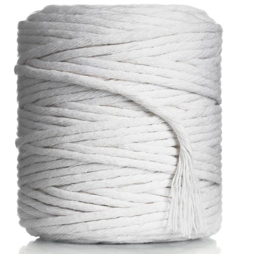 BAVLNENÁ ŠNÚRA PRE MACRAME - PRÍRODNÝ 100M 5MM TWISTED LESK