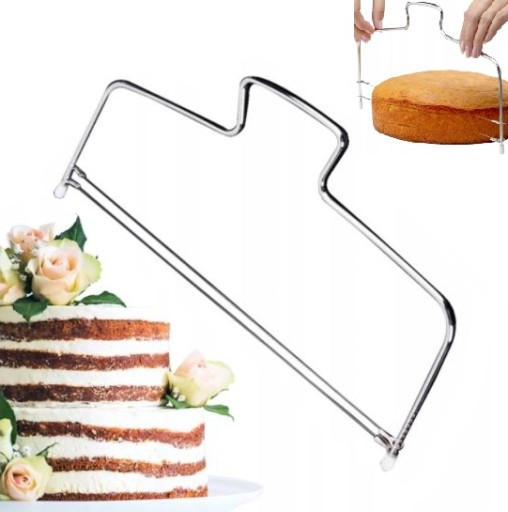 NÔZ NA PIŠTOVÉ TORTY 30CM 2 STRUNKY NA VYKRAJOVANIE PIŠKOTY