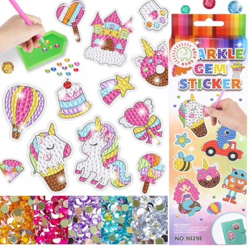 Diamond Stickers Scrapbook Mosaic výšivka Diamond Unicorn Set
