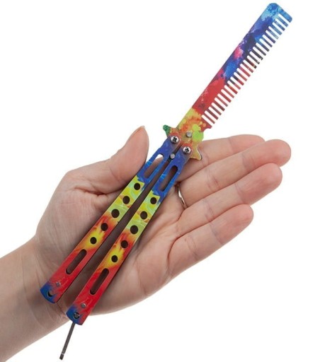Tréningový motýľový nôž TUPÝ HREBEŇ BALISONG CS:GO DARČEK NA TRÉNING