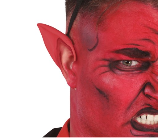 DÉMONSKÉ UŠI ČERVENÝ LATEX HALLOWEEN
