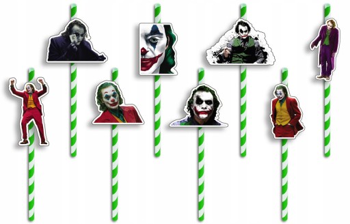 NARODENINOVÉ SLAMKY s POSTAVIČKAMI - JOKER DC MARVEL COMICS FILMY - 8 ks.