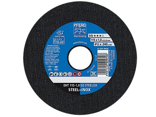 REZNÉ KOTOUČE NA ŠTÍT NA KOV, INOX OCEL 115x1,0 PFERD SG GERMANY