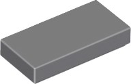 LEGO dlaždice 1x2 tmavosivá 4211052 3069b - 12 kusov