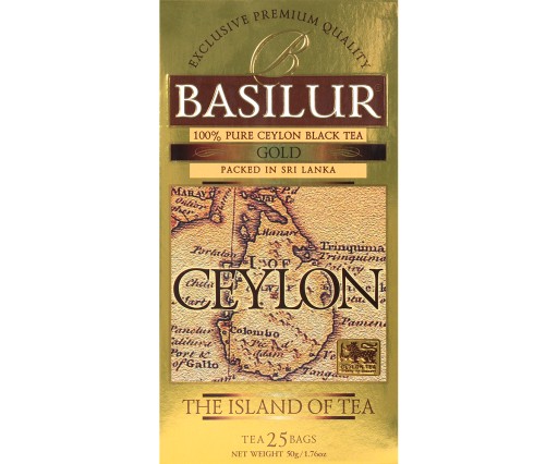 TRADIČNÝ čierny čaj Basilur Gold BEZ PRÍDAVNÝCH LÁTOK, express - 25 x 2 g