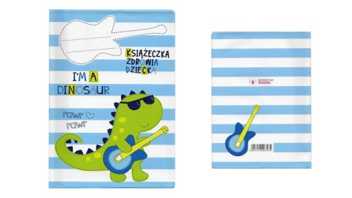 Obal na detskú zdravotnú knižku Dino Biurfol x2