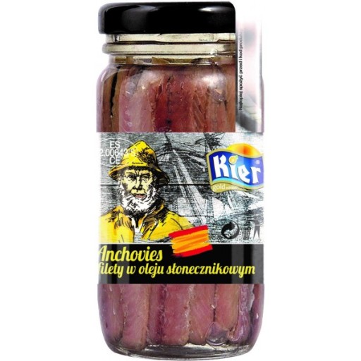 Filety z ančovičiek v slnečnicovom oleji 100 g Kier